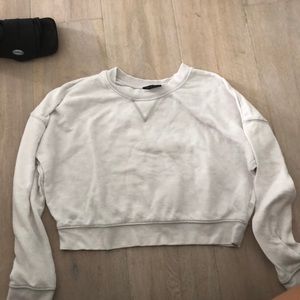 Top shop Cropped White Sweater